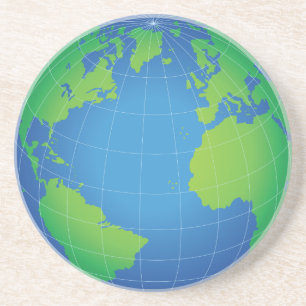 Porta-copos Mapa do globo do mundo