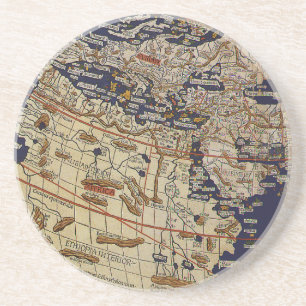 Porta-copos Mapa do mundo Ptolemaic antigo, Johannes de