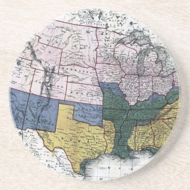 PORTA-COPOS MAPA: GUERRA CIVIL, 1864 (Frente)