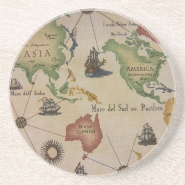 Porta-copos Mapa Mundial (Frente)