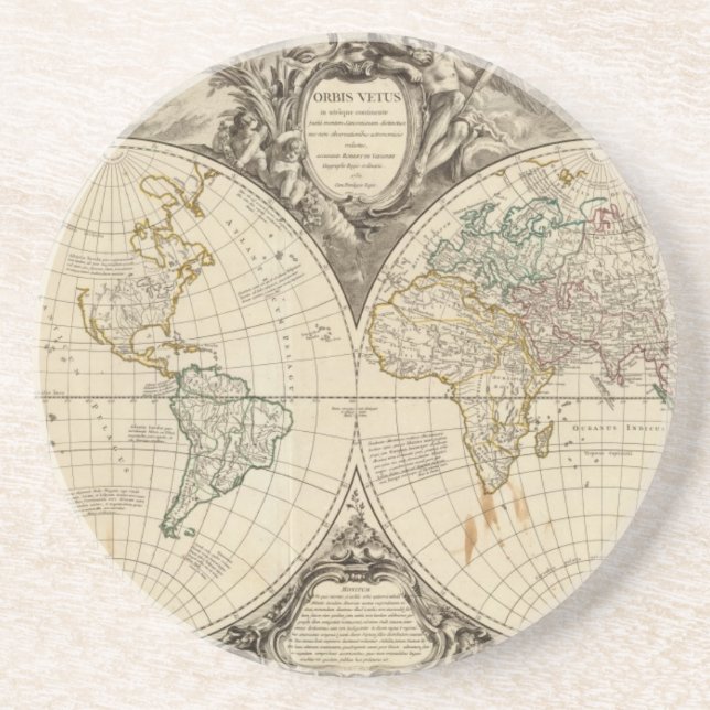 Porta-copos Mapa Mundial 8 (Frente)