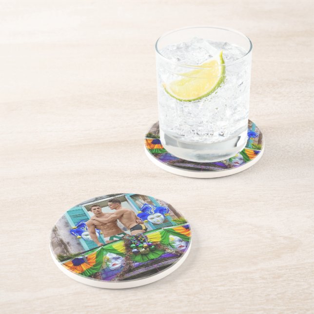 Porta-copos Mardi Gras Men de SlipperyJoe (Lateral)