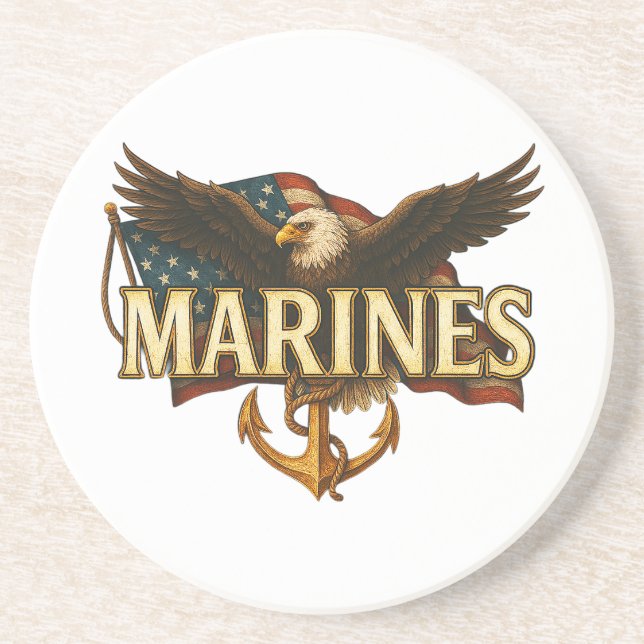 Porta-copos Marines With Eagle and Flag (Frente)