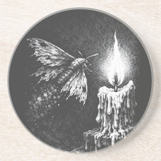 Porta-copos Mariposa para a Chama — por BurnsInHell (Frente)