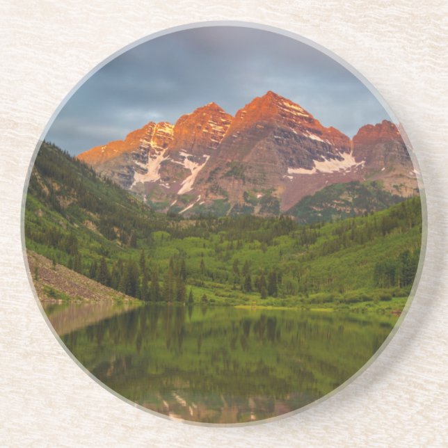 Porta-copos Maroon Bells Refletidos no Lago Maroon Calmo 3 (Frente)