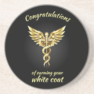 Porta-copos Medicina Dourada da Cerimônia de Casaco Branco