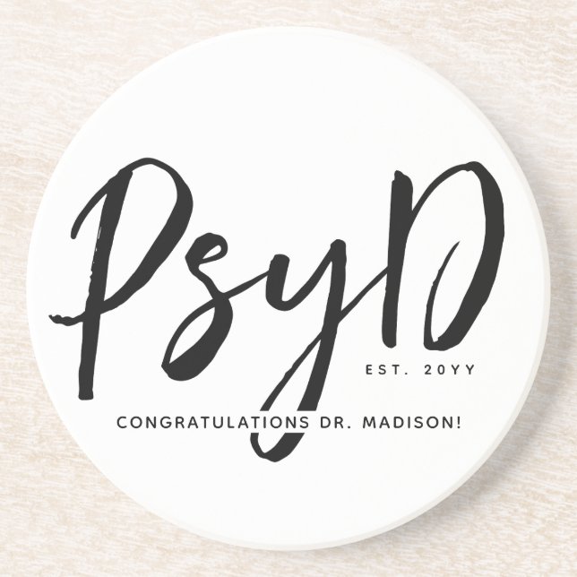 Porta-copos Médico de PsyD Personalizado (Frente)