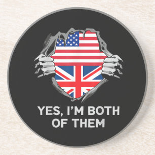 Porta-copos Meio Americano Meio Britânico Bandeira EUA Inglate