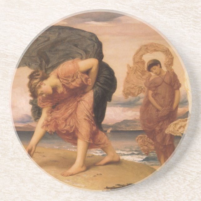 Porta-copos Meninas Gregas Catando Seixos por Lord Leighton (Frente)
