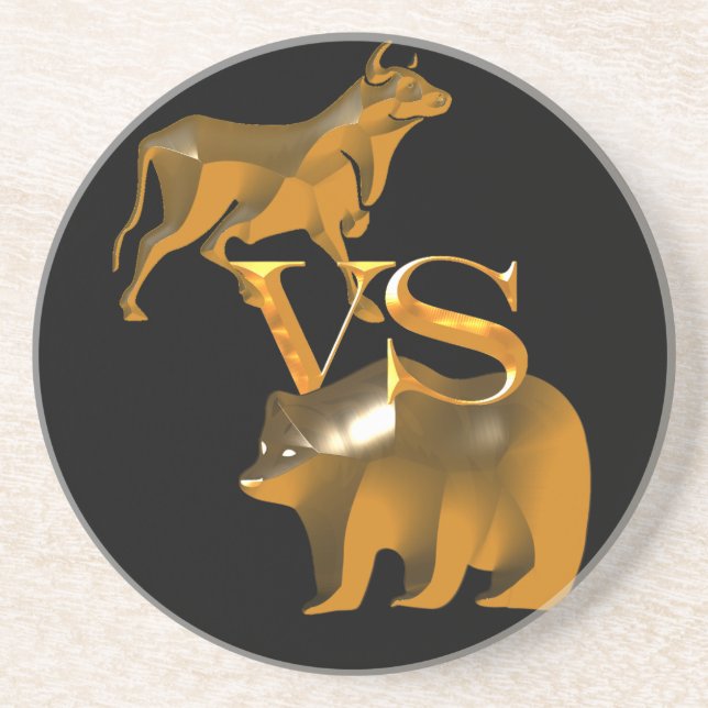 Porta-copos Mercado Bull Vs Bear (Frente)