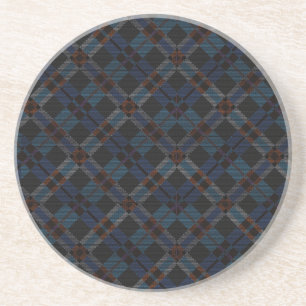 Porta-copos Mikitiez clássico retrô vintage xadrez azul escuro