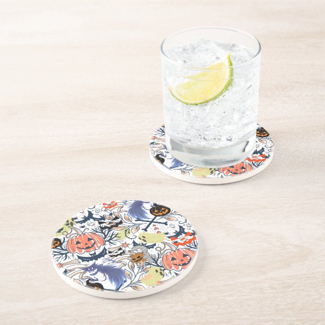 Porta-copos Mikitiez retro vintage halloween espumkin (Lateral)