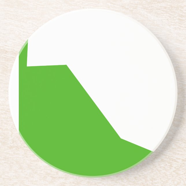 Porta-copos Minimalismo branco verde (Frente)