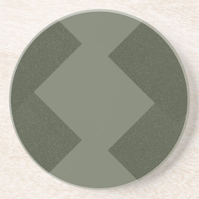 Porta copos Minimalista do Moss Green Sandstone (Frente)