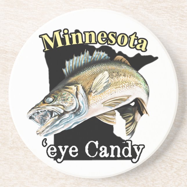 Porta-copos Minnesota 'Eye Candy Engraçado Walleye' (Frente)