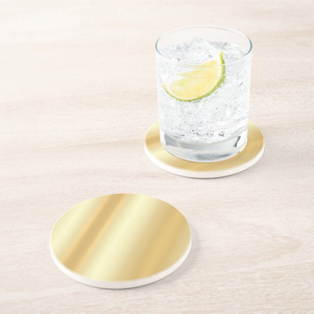 Porta-copos Modelo Moderno do Vazio Dourado Glamor Faux Person (Lateral)