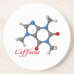Porta copos modelo molecular da cafeína