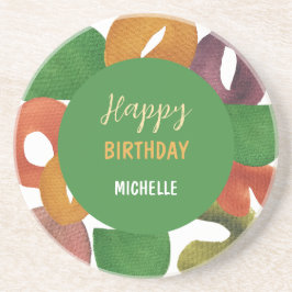 Porta-copos Modern Artistic Autumn Colorful Pattern Birthday