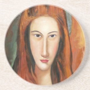Porta-copos Modigliani - Retrato de Jeanne Hebuterneba Porta-c
