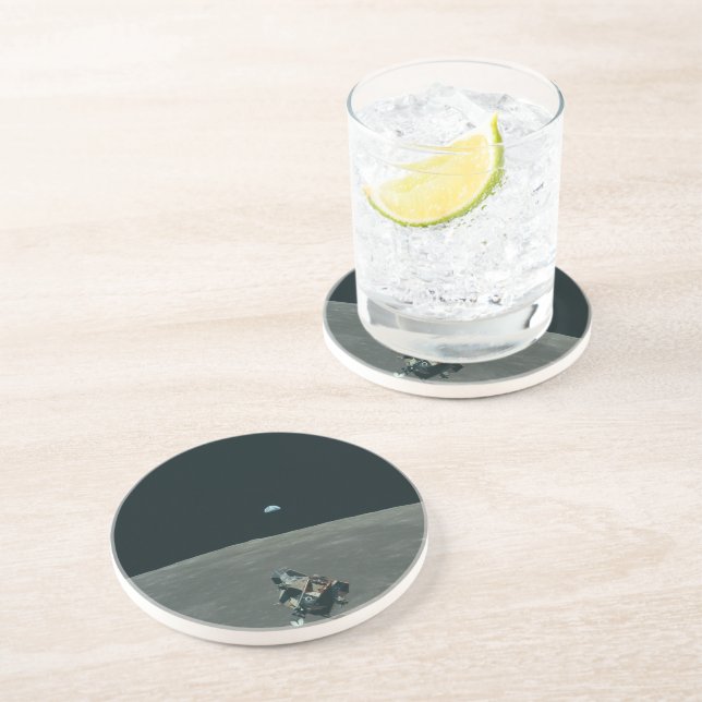 Porta-copos Módulo Lunar Apollo e nascer da Terra sobre a Lua (Lateral)