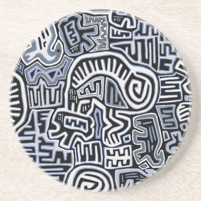 Porta-copos Mola Ritual de Peyote Xamânico (Frente)