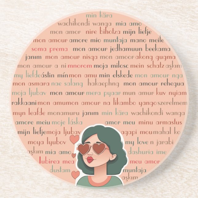 Porta-copos Mon Amour (Frente)