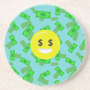 Porta-copos money eyed emoji