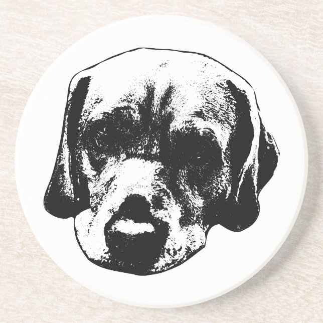 Porta copos Monocromática Labrador de Fechamento (Frente)