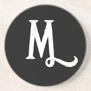 PORTA COPOS MONOGRAM NA MODA SCRIPT SANDSTONE