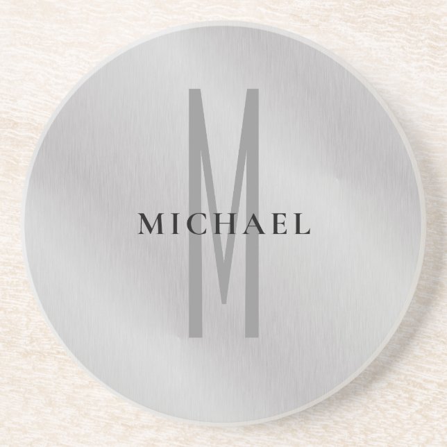 Porta-copos Monograma profissional inicial adicione seu nome (Frente)