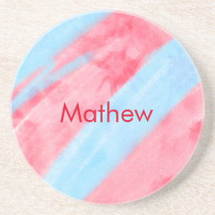 Porta-copos monograma simples de letra inicial adicione seu no