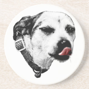 Porta-copos Montanha-russa Winking Dog – Detalhe da Língua Ver