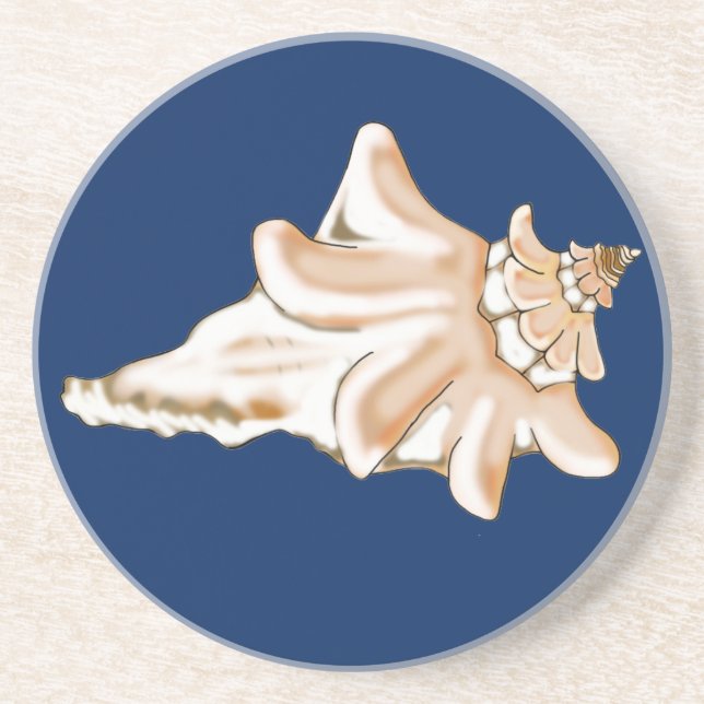Porta-copos Montanhas de Bebida Sandstone Conch Shell (Frente)