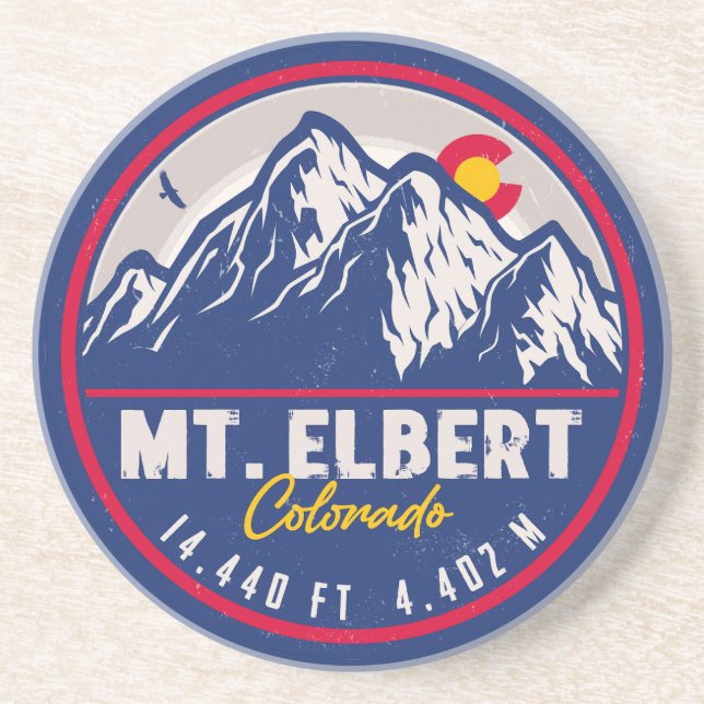 Porta-copos Monte Elbert Monte Elbert 14ers Retro Sunset (Frente)