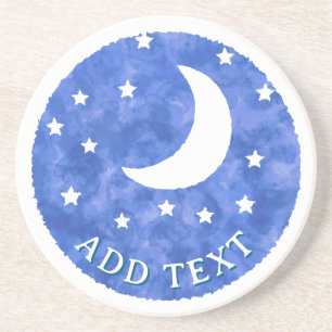 Porta-copos Moon Stars Watercolor Decor