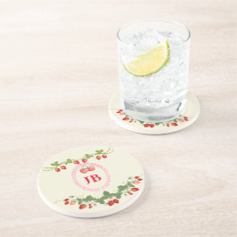 Porta-copos Morango Personalizado Monograma