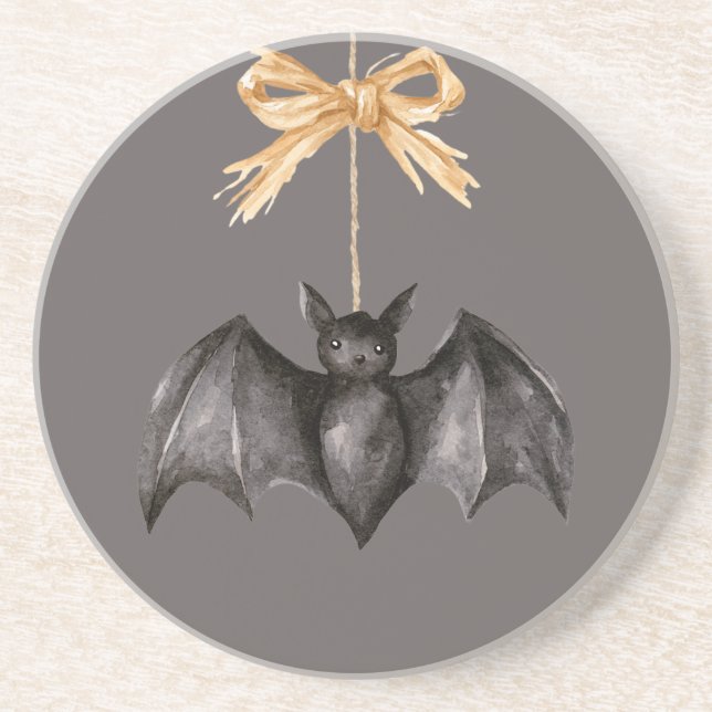 Porta-copos Morcego Preto de Halloween (Frente)