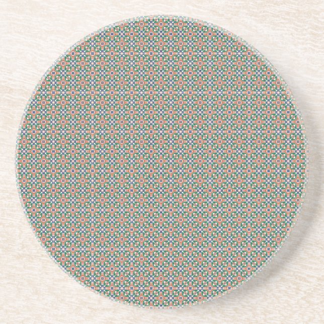Porta-copos Moroccan Zellige Pattern Geometric Coaster (Frente)