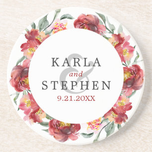 Porta-copos Morsa de flores de jardim vermelho-dep