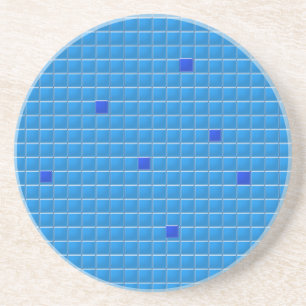 Porta copos - Mosaico Azul Quadrado