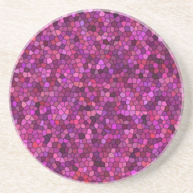 Porta-copos Mosaico Roxo Rosa  (Frente)