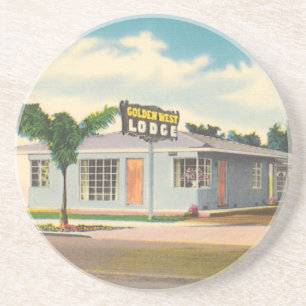 Porta-copos Motel Antigo, Hotel Golden West Lodge com Palmeira