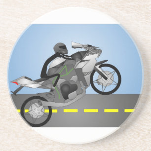 Porta-copos moto esportiva moderna com wheelie