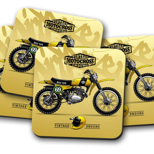 Porta copos Motocross amarela | Conjunto de Portas (Criador carregado)