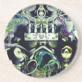 Porta-copos Motor Rusty e Mossy com dupla face Dieselpunk