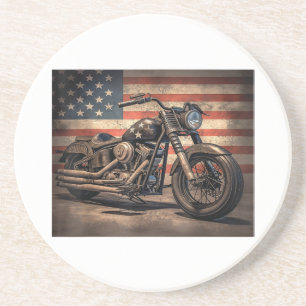 Porta-copos Motorcycle USA Flag Biker
