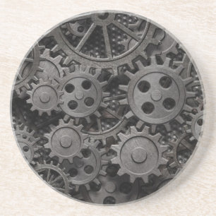 Porta-copos Muitas engrenagens do metal ou peças oxidadas