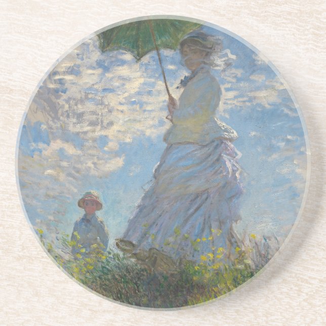 Porta-copos Mulher de Claude Monet com um parasol 1875 (Frente)