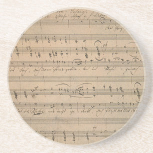 Porta-copos Música em folha antiga, Canção do Velho, 1822