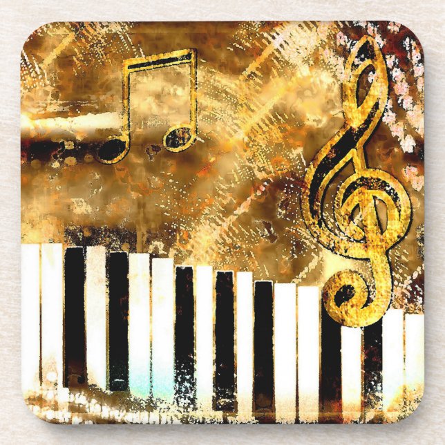 Porta copos Musical Grunge Cork (Frente)